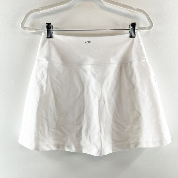 Abercrombie & Fitch YPB SculptLUX Faux Wrap Mini Skort Skirt White Medium - Picture 3 of 3